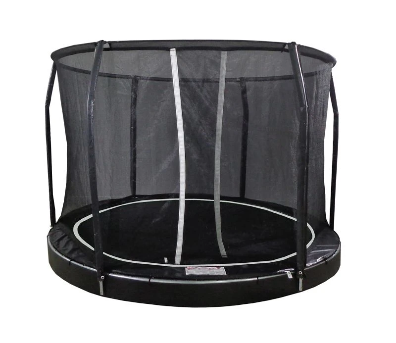 Trampolín de patio trasero en el suelo